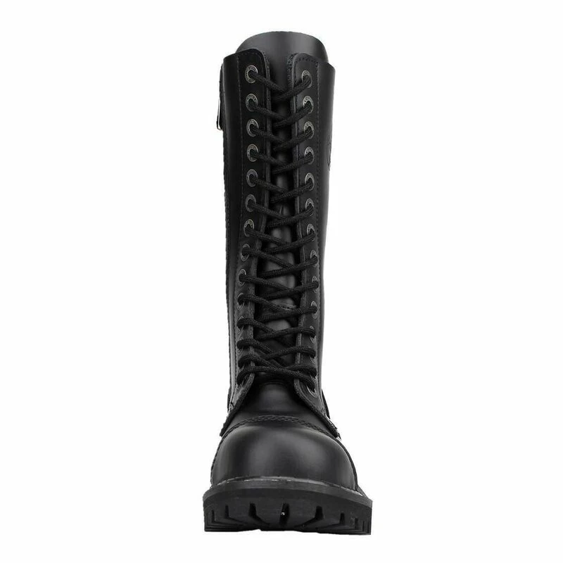 Angry Itch Bottes En Cuir - 14-Hole Noir 6 Angry Itch Bottes En Cuir - 14-Hole Noir – Image 4