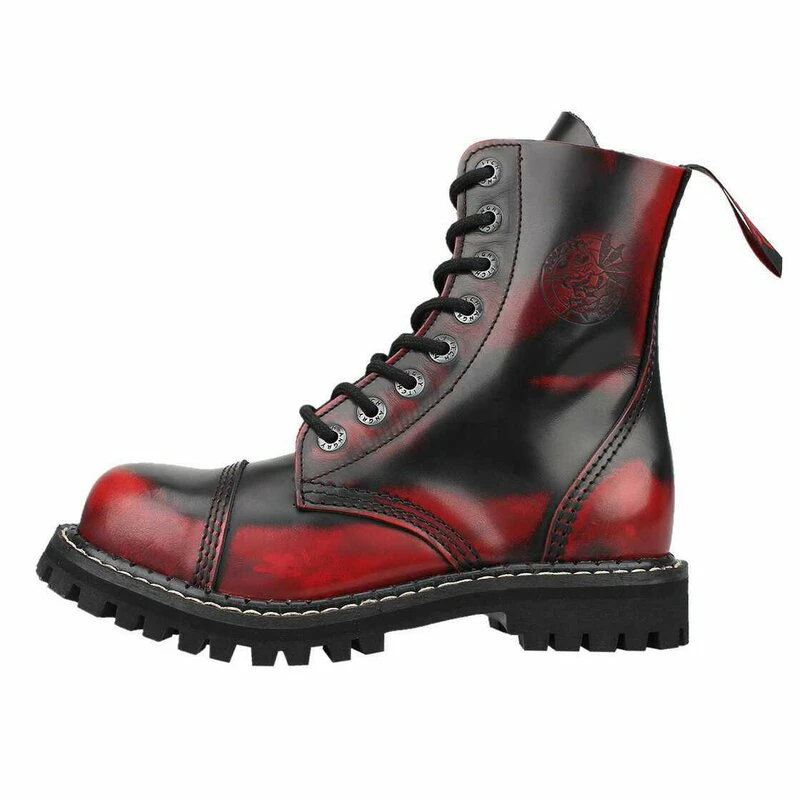 Angry Itch Bottes En Cuir - 8-Hole Ranger Rub-Off Red 4 Angry Itch Bottes En Cuir - 8-Hole Ranger Rub-Off Red – Image 2