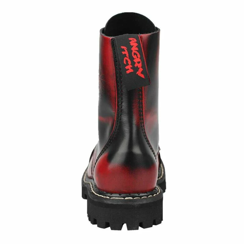 Angry Itch Bottes En Cuir - 8-Hole Ranger Rub-Off Red 7 Angry Itch Bottes En Cuir - 8-Hole Ranger Rub-Off Red – Image 5