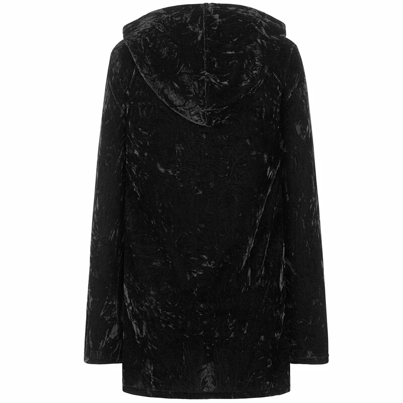 Banned Velvet Hoodie - Minimal Goth Hoodie 4 Banned Velvet Hoodie - Minimal Goth Hoodie – Image 2