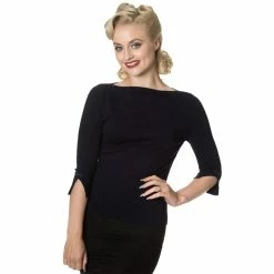 Banned Vintage Women's Sweater - Addicted Sweater Dark Bleu