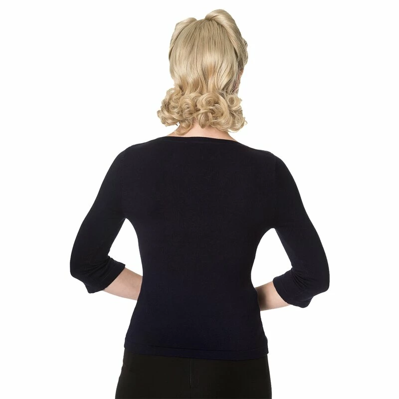 Banned Vintage Women's Sweater - Addicted Sweater Dark Bleu 4 Banned Vintage Women's Sweater - Addicted Sweater Dark Bleu – Image 2