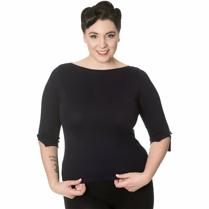 Banned Vintage Women's Sweater - Addicted Sweater Dark Bleu 5 Banned Vintage Women's Sweater - Addicted Sweater Dark Bleu – Image 3