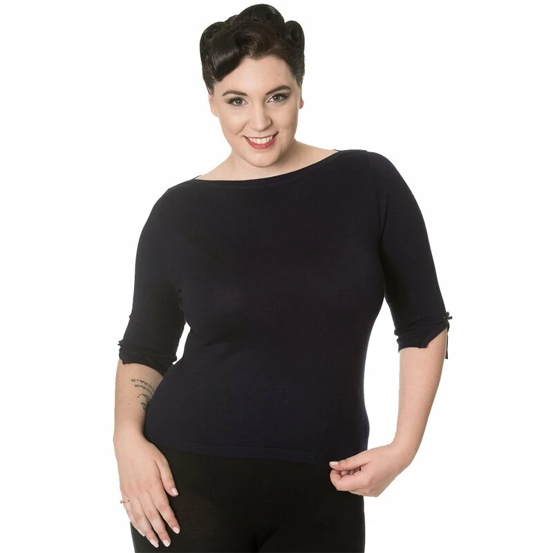 Banned Vintage Women's Sweater - Addicted Sweater Dark Bleu 6 Banned Vintage Women's Sweater - Addicted Sweater Dark Bleu – Image 4