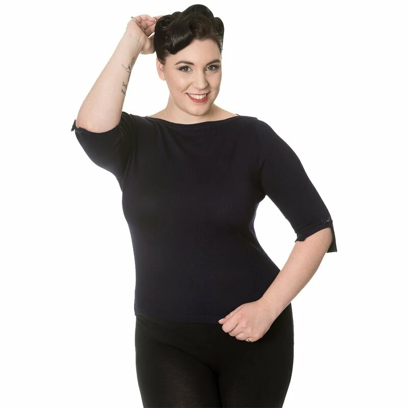 Banned Vintage Women's Sweater - Addicted Sweater Dark Bleu 8 Banned Vintage Women's Sweater - Addicted Sweater Dark Bleu – Image 6