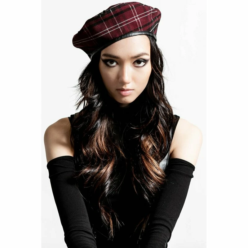 Béret Killstar - Dark Fate Blood Tartan 4 Béret Killstar - Dark Fate Blood Tartan – Image 2