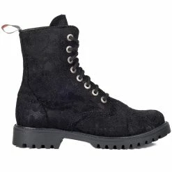 Bottes De Saignement Avec Dentelle - Dentelle 8 Yeux Noir