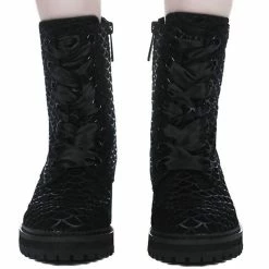 Bottes En Velours Killstar - Bottes De Combat Atlantis -Hoodies & Sweatshirts Soldes bottes en velours killstar bottes de combat atlantis3