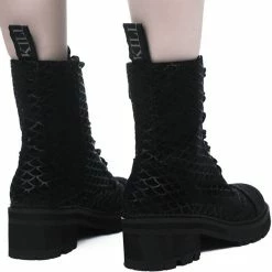 Bottes En Velours Killstar - Bottes De Combat Atlantis -Hoodies & Sweatshirts Soldes bottes en velours killstar bottes de combat atlantis4