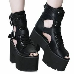 Bottes à Plateforme Découpées Killstar - Charmed