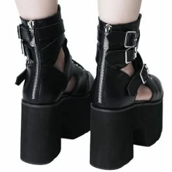 Bottes à Plateforme Découpées Killstar - Charmed -Hoodies & Sweatshirts Soldes bottes r plateforme decoupees killstar charmed4