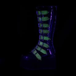 Bottes à Plateforme Demonia - Damned-318 Lime Green Holo -Hoodies & Sweatshirts Soldes bottes r plateforme demonia damned 318 lime green holo3