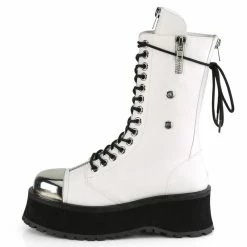 Bottes à Plateforme Demonia - Gravedigger-14 Blanc -Hoodies & Sweatshirts Soldes bottes r plateforme demonia gravedigger 14 blanc3