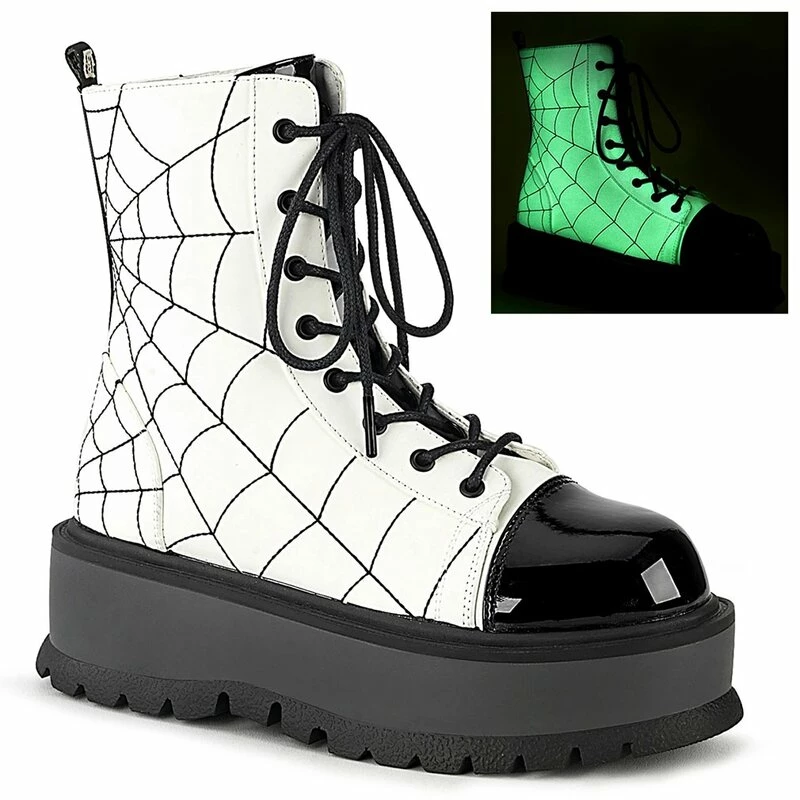 Bottes à Plateforme Demonia - Slacker-88 Glow-In-The-Dark 3 Bottes à Plateforme Demonia - Slacker-88 Glow-In-The-Dark