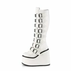 Bottes à Plateforme Demonia - Swing-815 Blanc -Hoodies & Sweatshirts Soldes bottes r plateforme demonia swing 815 blanc3