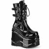 Bottes à Plateforme Demonia - Wave-150 Black Patent -Hoodies & Sweatshirts Soldes bottes r plateforme demonia wave 150 black patent