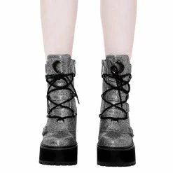 Bottes à Plateforme Killstar - Broom Rider Platform Glitter -Hoodies & Sweatshirts Soldes bottes r plateforme killstar broom rider platform glitter3