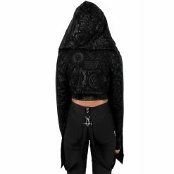 Cardigan Ouvert Killstar - Unholy Sabbath Crop Hoodie -Hoodies & Sweatshirts Soldes cardigan ouvert killstar unholy sabbath crop hoodie5