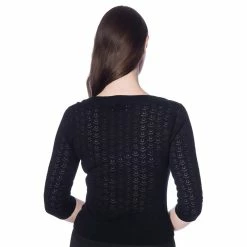 Dancing Days Vintage Sweater - 50s Pointelle Noir -Hoodies & Sweatshirts Soldes dancing days vintage sweater 50s pointelle noir3