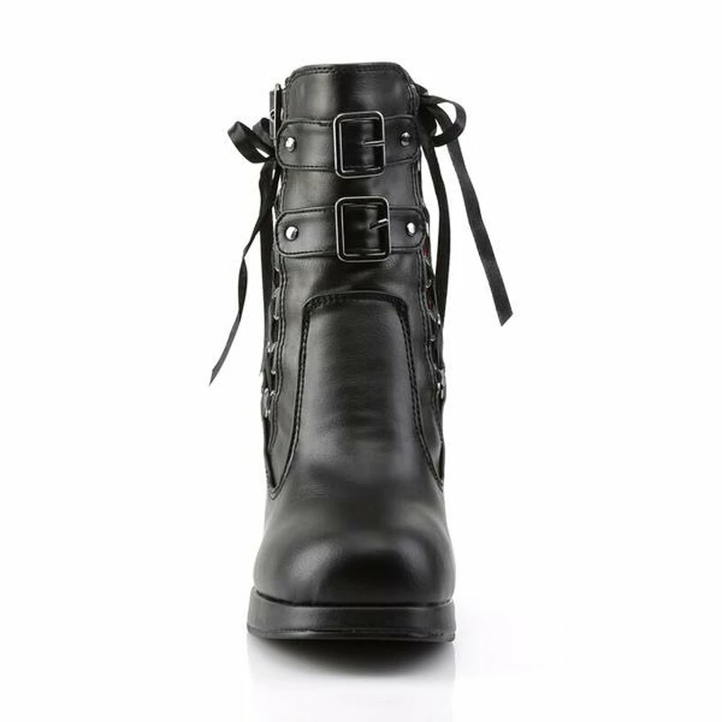 Demonia Biker Boots - Crypto-51 Rouge 4 Demonia Biker Boots - Crypto-51 Rouge – Image 2