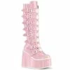 Demonia Bottes à Plateforme - Swing-815 Baby Pink Holo