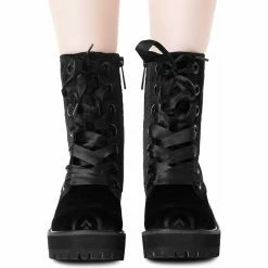 Killstar Combat Boots - Heather -Hoodies & Sweatshirts Soldes killstar combat boots heather 24