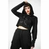 KILLSTAR Crop Hoodie - Ultraviolet -Hoodies & Sweatshirts Soldes killstar crop hoodie ultraviolet 2