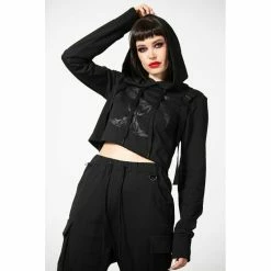 KILLSTAR Crop Hoodie - Ultraviolet