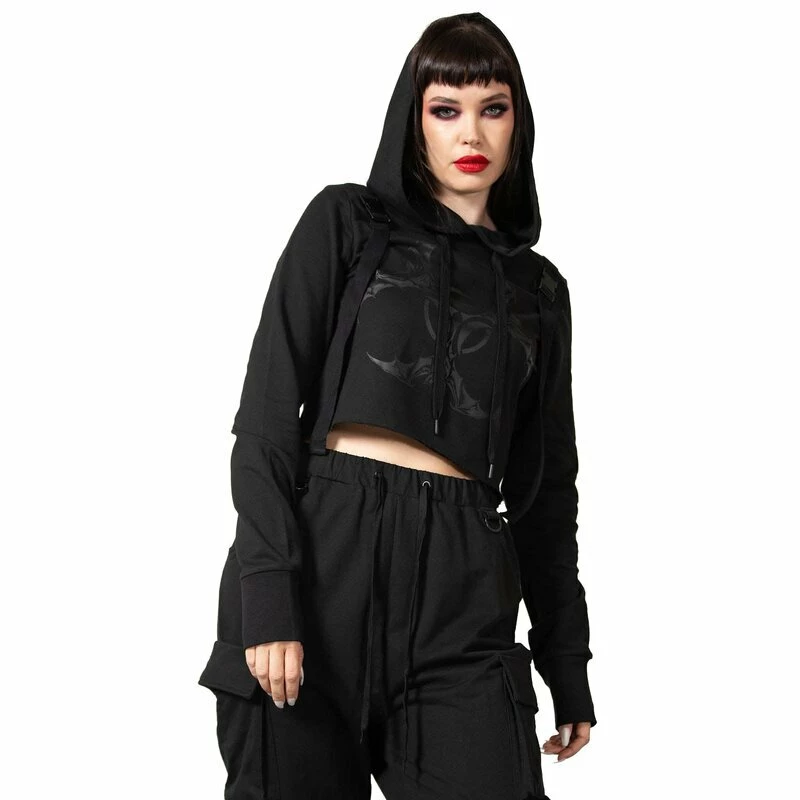 KILLSTAR Crop Hoodie - Ultraviolet 5 KILLSTAR Crop Hoodie - Ultraviolet – Image 3