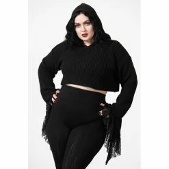 KILLSTAR Crop Hoodie - Witch Cult -Hoodies & Sweatshirts Soldes killstar crop hoodie witch cult 24