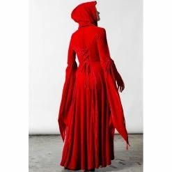 Killstar Duster - Dark Descent Scarlet -Hoodies & Sweatshirts Soldes killstar duster dark descent scarlet 23
