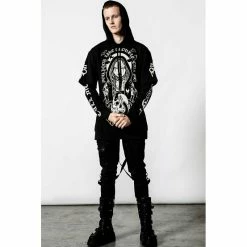 Killstar Haut à Capuche - Trouble Hooded Layer Top -Hoodies & Sweatshirts Soldes killstar haut r capuche trouble hooded layer top3