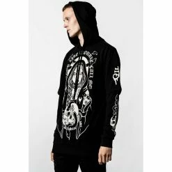 Killstar Haut à Capuche - Trouble Hooded Layer Top -Hoodies & Sweatshirts Soldes killstar haut r capuche trouble hooded layer top4