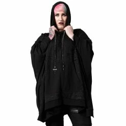 Killstar Poncho - Wings Of Night -Hoodies & Sweatshirts Soldes killstar poncho wings of night 22