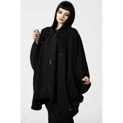 Killstar Poncho - Wings Of Night -Hoodies & Sweatshirts Soldes killstar poncho wings of night 26