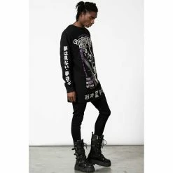 Killstar Pull - Dream Longline Long Sleeve -Hoodies & Sweatshirts Soldes killstar pull dream longline long sleeve3