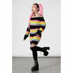 Killstar Pull En Tricot - Good Vibes -Hoodies & Sweatshirts Soldes killstar pull en tricot good vibes3