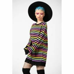 Killstar Pull En Tricot - Rainbow Warrior -Hoodies & Sweatshirts Soldes killstar pull en tricot rainbow warrior4