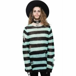 Killstar Pull Tricoté - Afta Eight -Hoodies & Sweatshirts Soldes killstar pull tricote afta eight4