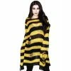 Killstar Pull Tricoté - Busy Bee -Hoodies & Sweatshirts Soldes killstar pull tricote busy bee