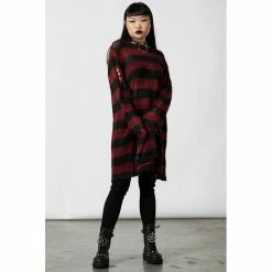 KILLSTAR Pull Tricoté - Dahlia -Hoodies & Sweatshirts Soldes killstar pull tricote dahlia3