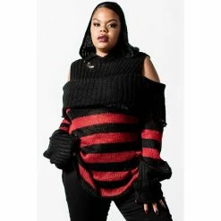 Killstar Pull Tricoté - Freddy -Hoodies & Sweatshirts Soldes killstar pull tricote freddy5