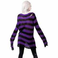 Killstar Pull Tricoté - Hazed Out -Hoodies & Sweatshirts Soldes killstar pull tricote hazed out 63