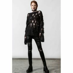 Killstar Pull Tricoté - Holy Knit -Hoodies & Sweatshirts Soldes killstar pull tricote holy knit2