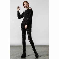 Killstar Pull Tricoté - Juniper 8 Killstar Pull Tricoté - Juniper -Hoodies & Sweatshirts Soldes killstar pull tricote juniper3