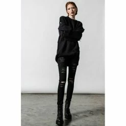 Killstar Pull Tricoté - Lucian -Hoodies & Sweatshirts Soldes killstar pull tricote lucian5