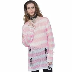 Killstar Pull Tricoté - Marshmallow -Hoodies & Sweatshirts Soldes killstar pull tricote marshmallow3