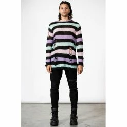 KILLSTAR Pull Tricoté - Pastel Punk -Hoodies & Sweatshirts Soldes killstar pull tricote pastel punk5