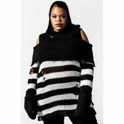 Killstar Pull Tricoté - Poison -Hoodies & Sweatshirts Soldes killstar pull tricote poison4