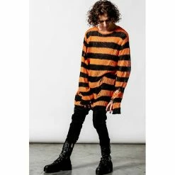 Killstar Pull Tricoté - Pumpkin -Hoodies & Sweatshirts Soldes killstar pull tricote pumpkin2